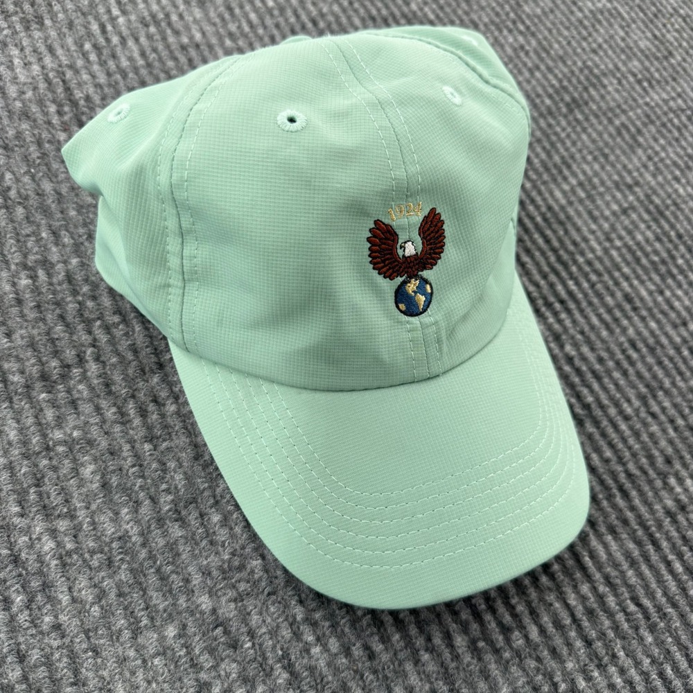 Imperial 1924 Eagle Globe Logo Mint Green Ripstop Adjustable Golf Hat Cap